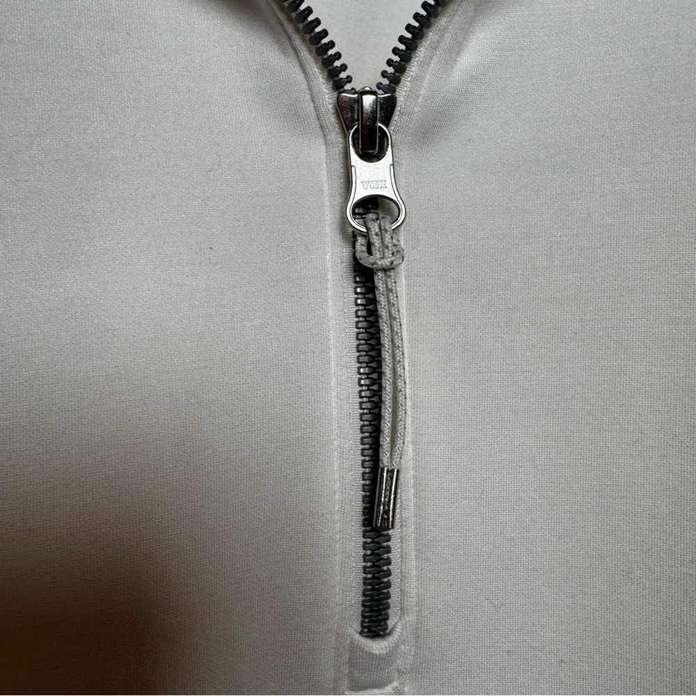 Spanx Airessentials Half Zip Pullover Ivory Soft … - image 3